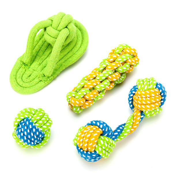 Factory Spot New Pet Toy Combination Set Pet Cotton Rope Toy Dog Toy Bite Resistant Dog Toy - Image 4