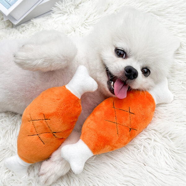 Double-bone Chicken Leg Plush Toy Sound Connotation BB Pet Dog Cat Toy Supplies Long About Wholesale - Image 4