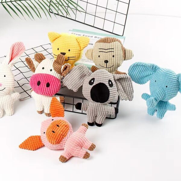 Pet Plush Dog Dog Toy Bite Resistant Ball Rope Sound Toy Cute Cartoon Animal Dog Cat Pet Supplies - Image 2