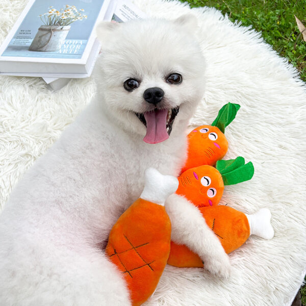 Double-bone Chicken Leg Plush Toy Sound Connotation BB Pet Dog Cat Toy Supplies Long About Wholesale - Image 3