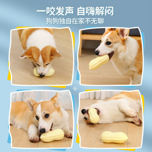 Dog Toys Bite-resistant Molar Teeth Vocalization Peanut Toys Medium-sized And Large Pet Dog Corkifa Fighting Dog Relieving Congery Artifact - Image 3