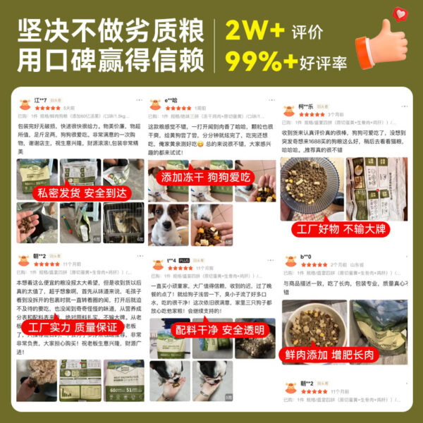 Dog Food Wholesale Freeze-dried Mixed Puppy Special Food Pet Dog Food Muscle-strengthening And Bone-strengthening Dog Main Food Whole Dog General 20.00kg - Image 2