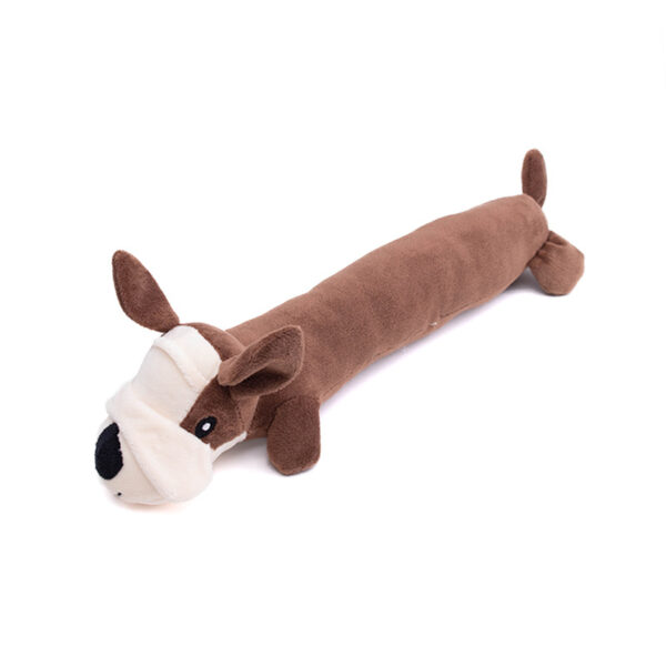 Cross-border Amazon Pet Plush Toy Dog Shape BiTE Interactive Relieving Stuffy Long Lying Dog Sound Toy - Image 5